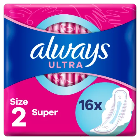 Always Ultra Super (2-es méret) Szárnyas Egészségügyi Betét, 16 Db termékhez kapcsolódó kép