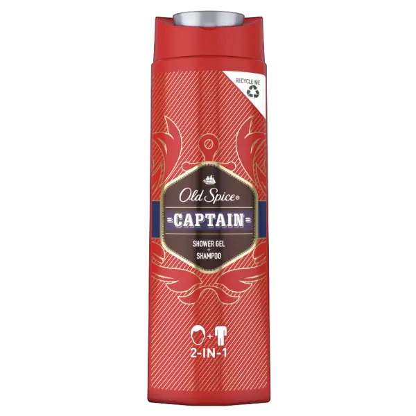 Old Spice Captain Tusfürdő És Sampon Férfiaknak 400 ml, 3az1-ben, Hosszan Tartó Frissesség termékhez kapcsolódó kép