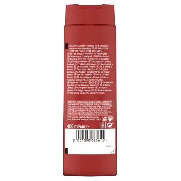 Old Spice Captain Tusfürdő És Sampon Férfiaknak 400 ml, 3az1-ben, Hosszan Tartó Frissesség termékhez kapcsolódó kép