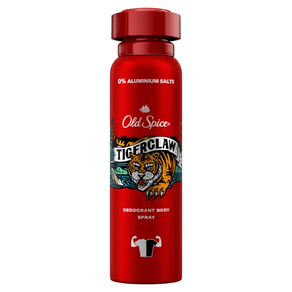Old Spice Tiger Claw Deo Spray Férfiaknak, 150 ml, 48 Órás Frissesség, 0% Alumíniumsó termékhez kapcsolódó kép