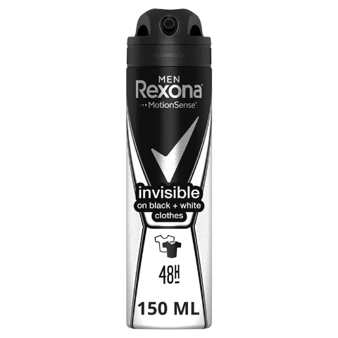 Rexona Men Motion Sense Invisible On Black + White Clothes izzadásgátló 150 ml termékhez kapcsolódó kép
