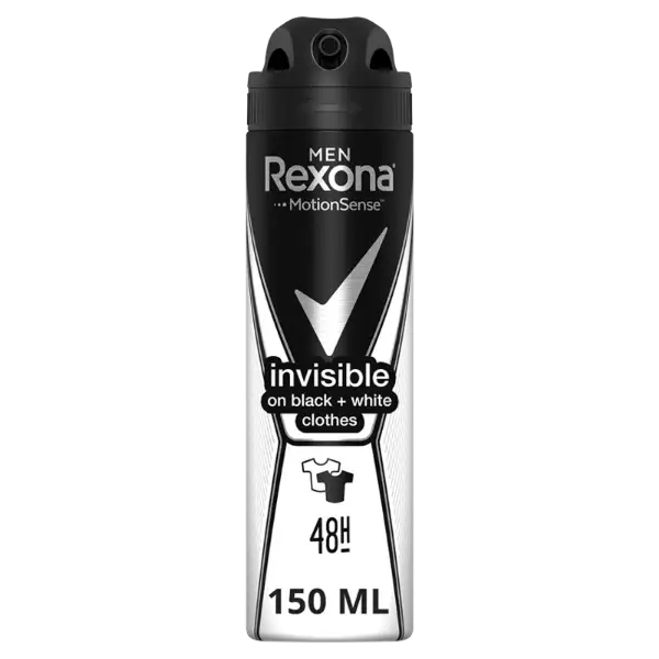 Rexona Men Motion Sense Invisible On Black + White Clothes izzadásgátló 150 ml termékhez kapcsolódó kép
