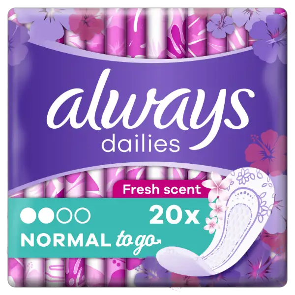 Always Dailies Normal To Go Fresh Tisztasági Betét, 20 db termékhez kapcsolódó kép