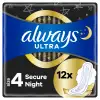 Always Ultra Secure Night (4-es Méretű) Szárnyas Betét Egészségügyi Betét, 12 Db termékhez kapcsolódó kép