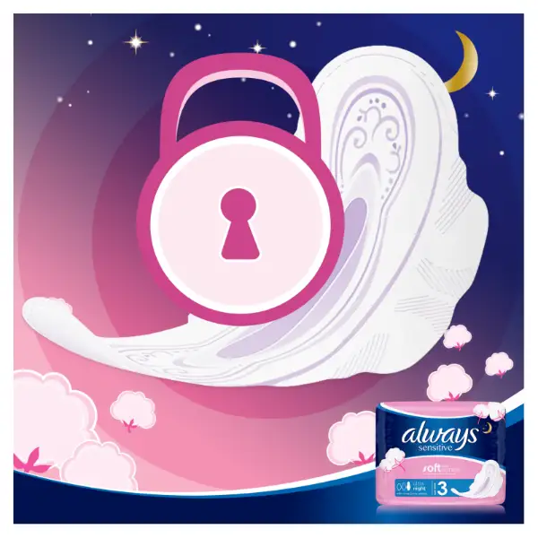 Always Ultra Sensitive Night (3-as Méret) Egészségügyi Betét, 14 db termékhez kapcsolódó kép