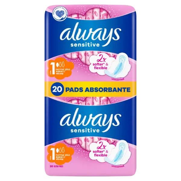 Always Ultra Sensitive Normal Plus (1-es Méret) Egészségügyi Betét , 20 db termékhez kapcsolódó kép