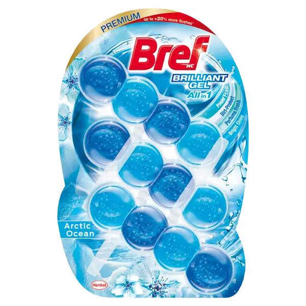 Bref Brilliant Gel Arctic Ocean WC frissítő 3 x 42 g termékhez kapcsolódó kép