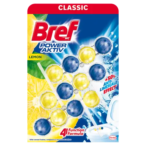Bref Power Aktiv Lemon WC frissítő 3 x 50 g termékhez kapcsolódó kép