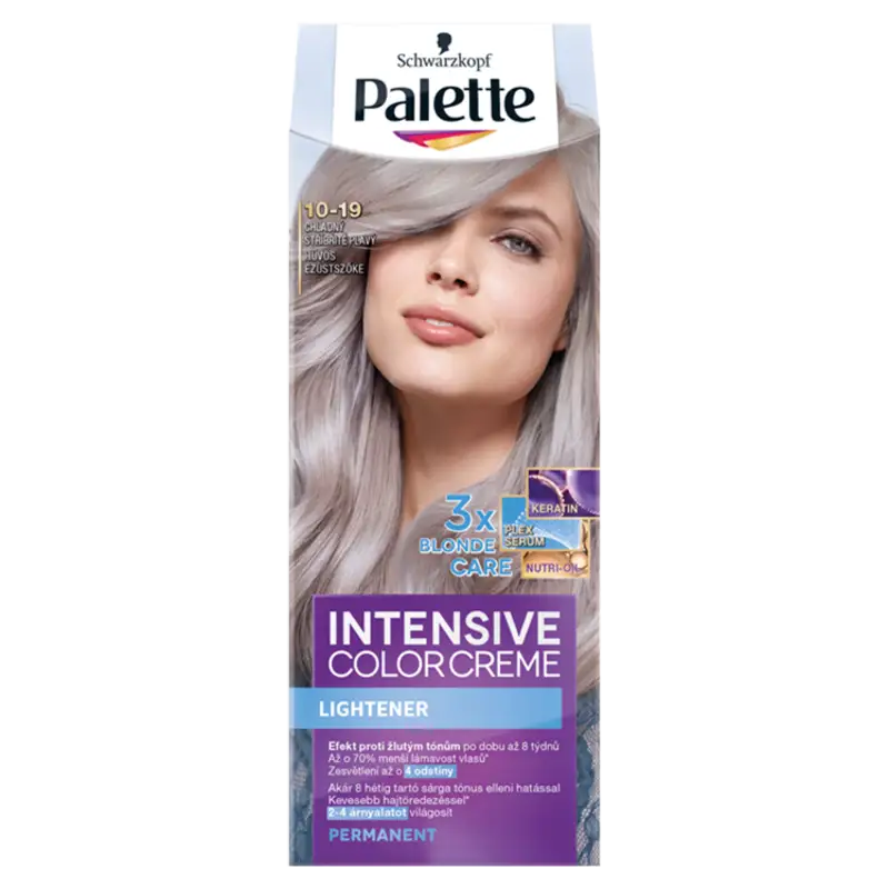 Palette Intensive Color Creme tartós hajfesték 10-19 Hűvös ezüstszőke