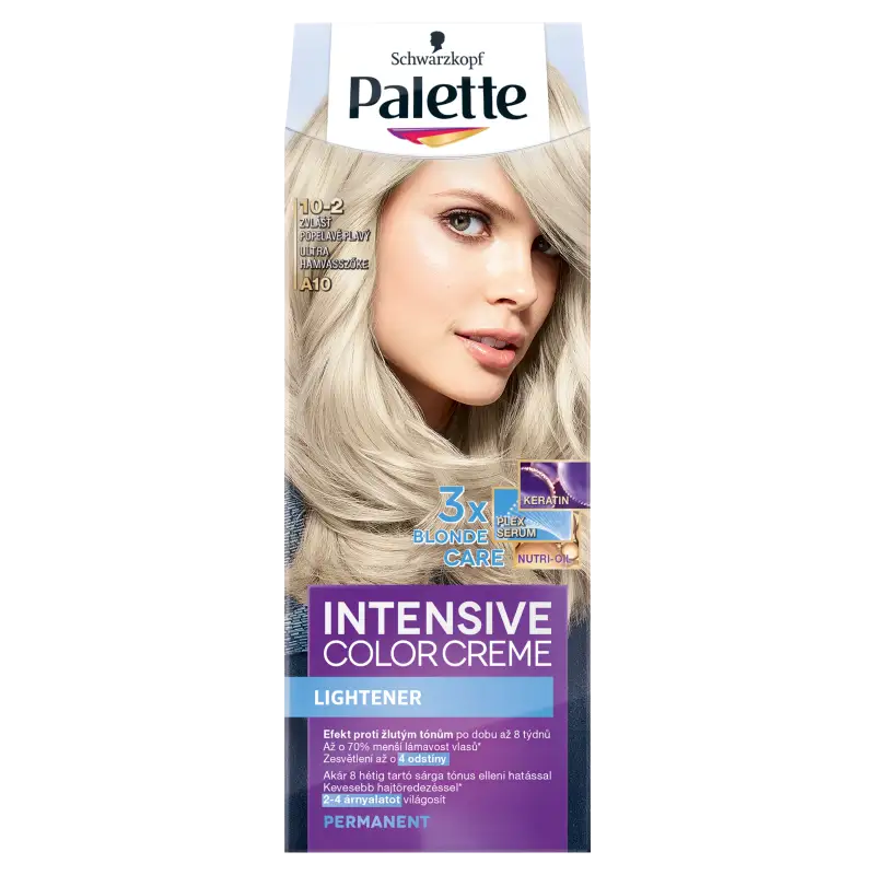 Palette Intensive Color Creme tartós hajfesték 10-2 ultra hamvasszőke
