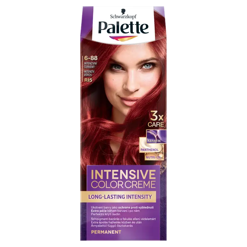 Palette Intensive Color Creme tartós hajfesték 6-88 intenzív vörös