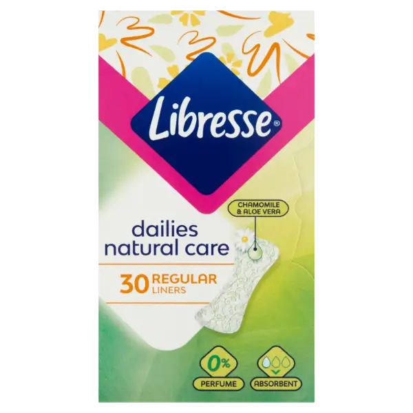 Libresse Dailies Natural Care Regular tisztasági betét, aloe vera és kamilla kivonattal 30 db termékhez kapcsolódó kép