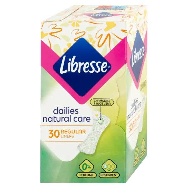 Libresse Dailies Natural Care Regular tisztasági betét, aloe vera és kamilla kivonattal 30 db termékhez kapcsolódó kép