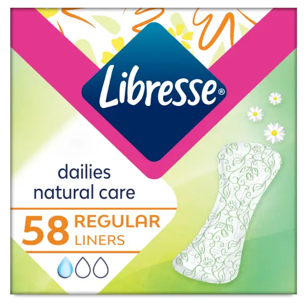 Libresse Dailies Natural Care Regular tisztasági betét aloe vera és kamilla kivonattal 58 db termékhez kapcsolódó kép