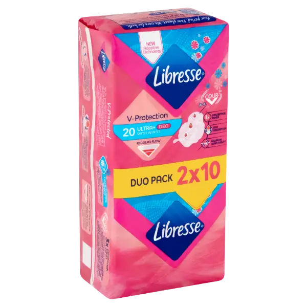 Libresse Ultra+ Deo enyhén illatosított egészségügyi betét 20 db termékhez kapcsolódó kép