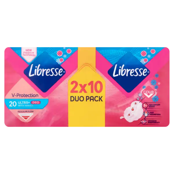 Libresse Ultra+ Deo enyhén illatosított egészségügyi betét 20 db termékhez kapcsolódó kép