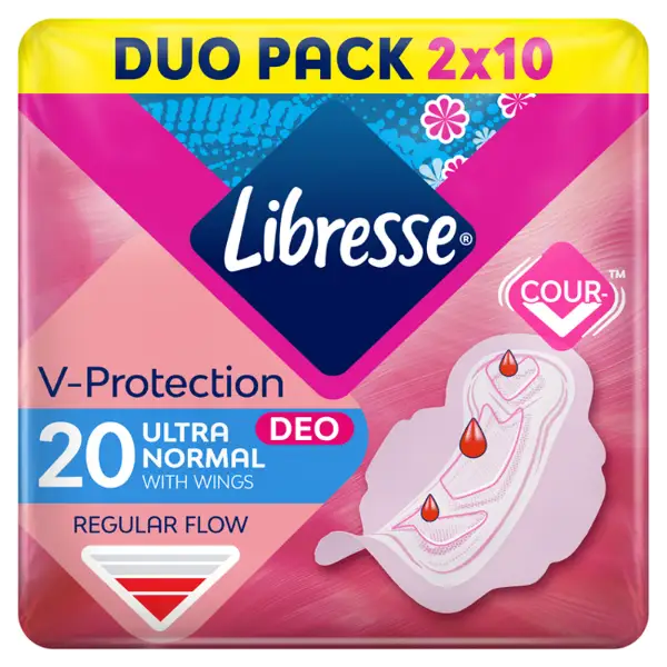 Libresse Ultra+ Deo enyhén illatosított egészségügyi betét 20 db termékhez kapcsolódó kép