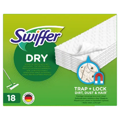 Swiffer Sweeper Száraz Padlótörlő Utántöltő, 18 db, Összegyűjti És Magába Zárja A Port termékhez kapcsolódó kép