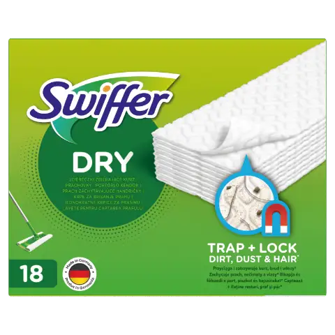 Swiffer Sweeper Száraz Padlótörlő Utántöltő, 18 db, Összegyűjti És Magába Zárja A Port termékhez kapcsolódó kép