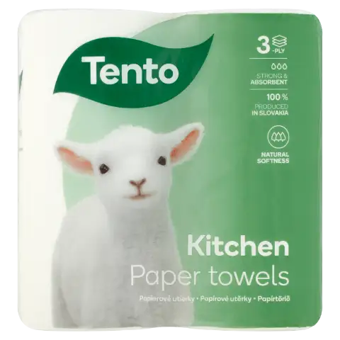 Tento Kitchen papírtörlő 3 rétegű 2 tekercs termékhez kapcsolódó kép