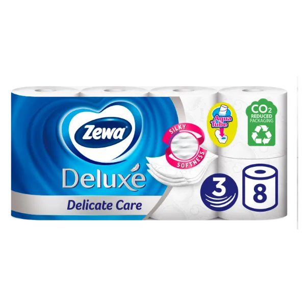 Zewa Deluxe Delicate Care 3 rétegű toalettpapír 8 tekercs termékhez kapcsolódó kép