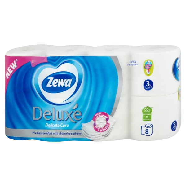 Zewa Deluxe Delicate Care 3 rétegű toalettpapír 8 tekercs termékhez kapcsolódó kép