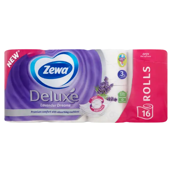 Zewa Deluxe Lavender Dreams toalettpapír 3 rétegű 16 tekercs termékhez kapcsolódó kép