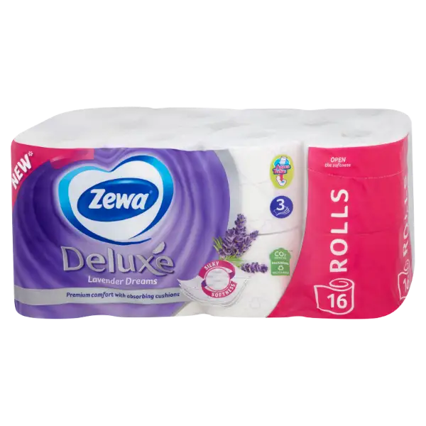 Zewa Deluxe Lavender Dreams toalettpapír 3 rétegű 16 tekercs termékhez kapcsolódó kép