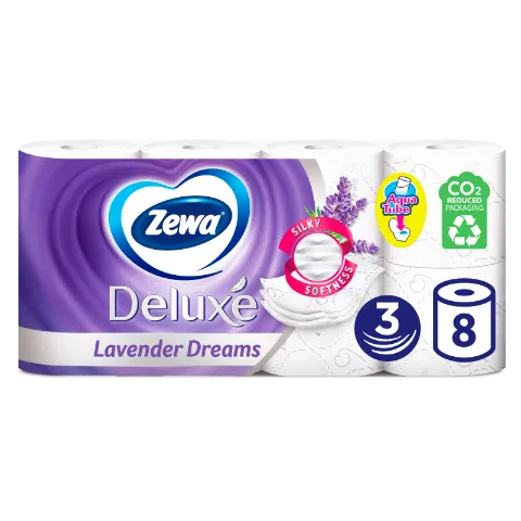 Zewa Deluxe Lavender Dreams toalettpapír 3 rétegű 8 tekercs termékhez kapcsolódó kép