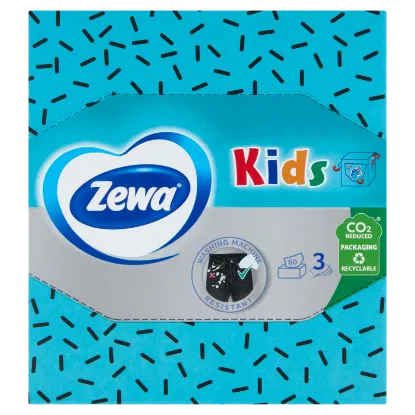Zewa Kids dobozos illatmentes papír zsebkendő 3 rétegű 60 db termékhez kapcsolódó kép