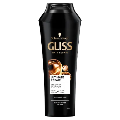 Gliss Ultimate Repair sampon folyékony keratinnal & fekete gyönggyel 250 ml termékhez kapcsolódó kép