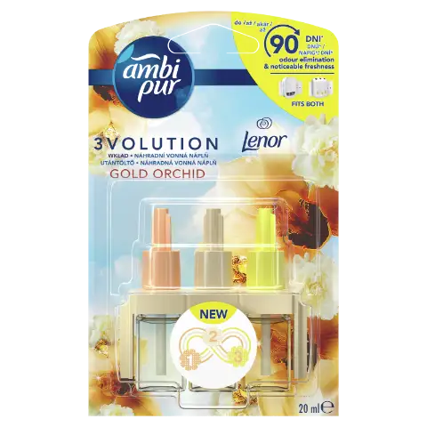 Ambi Pur 3Volution Gold Orchid elektromos légfrissítő-utántöltő, 20ml termékhez kapcsolódó kép