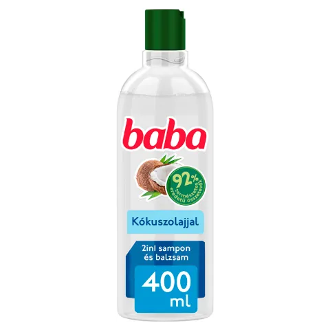 Baba 2in1 sampon és balzsam száraz és töredezett hajra kókuszolajjal 400 ml termékhez kapcsolódó kép