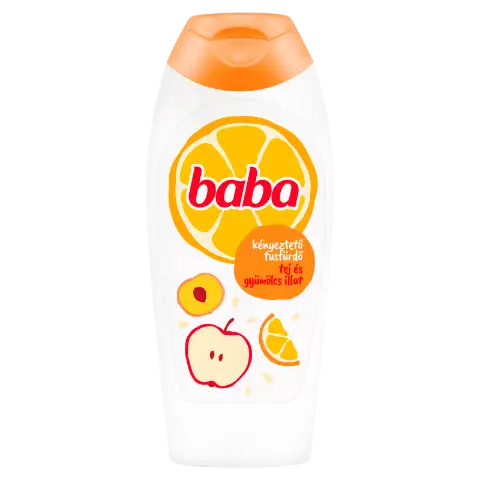Baba kényeztető tusfürdő tej és gyümölcs 400 ml termékhez kapcsolódó kép
