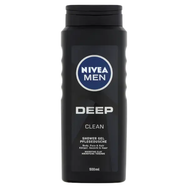 NIVEA MEN Deep Clean tusfürdő tusoláshoz, arc- és hajmosáshoz 500 ml termékhez kapcsolódó kép