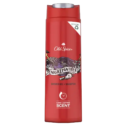 Old Spice Night Panther Tusfürdő És Sampon Férfiaknak 400 ml, 3az1-ben termékhez kapcsolódó kép