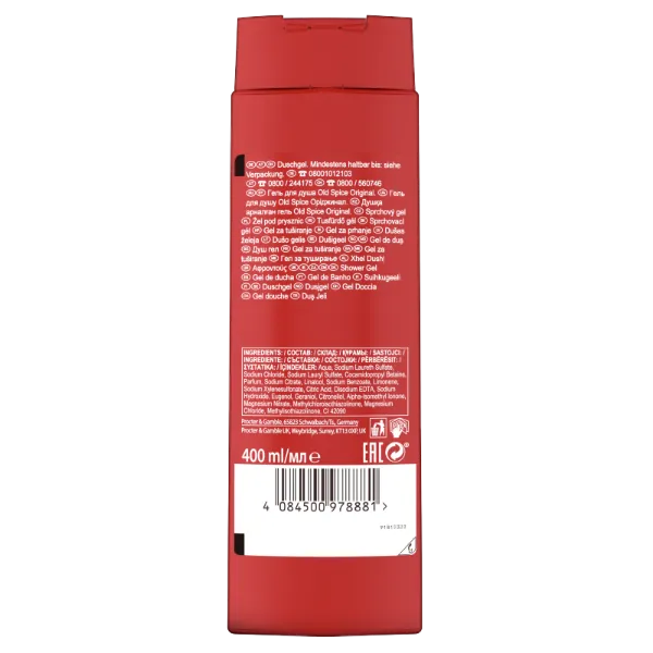 Old Spice Original Tusfürdő És Sampon Férfiaknak 400ml, 3az1-ben, Hosszan Tartó Frissesség termékhez kapcsolódó kép