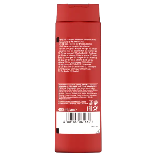 Old Spice Restart Tusfürdő És Sampon Férfiaknak 400 ml, 3az1-ben, Hosszan Tartó Frissesség termékhez kapcsolódó kép