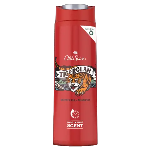 Old Spice Tigerclaw Tusfürdő És Sampon Férfiaknak, 400 ml termékhez kapcsolódó kép
