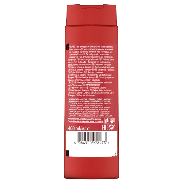Old Spice Wolfthorn Tusfürdő És Sampon Férfiaknak 400ml,3az1-ben, Hosszan Tartó Frissesség termékhez kapcsolódó kép