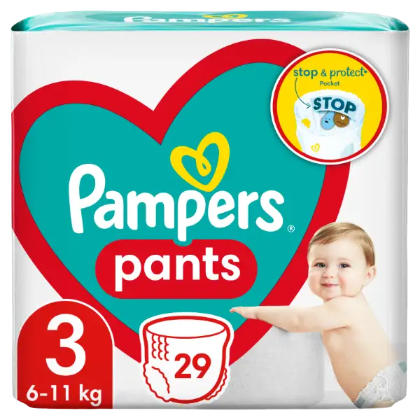 Pampers Pants Bugyipelenka, Méret: 3, 29 db pelenka, 6kg-11kg termékhez kapcsolódó kép