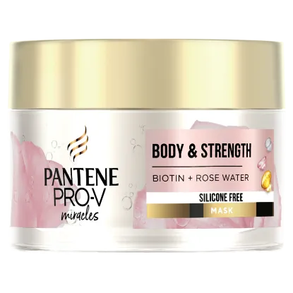 Pantene Body & Strength Hajpakolás, Biotin + Rózsavíz termékhez kapcsolódó kép
