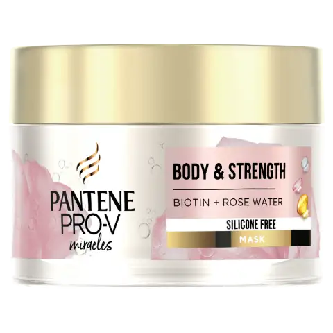Pantene Body & Strength Hajpakolás, Biotin + Rózsavíz termékhez kapcsolódó kép