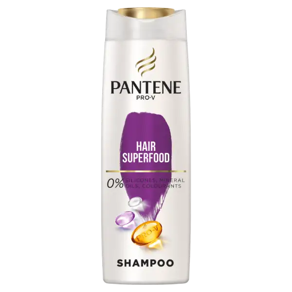 Pantene Pro-V Superfood Sampon, Gyenge, Vékony Szálú Hajra, 400ml termékhez kapcsolódó kép