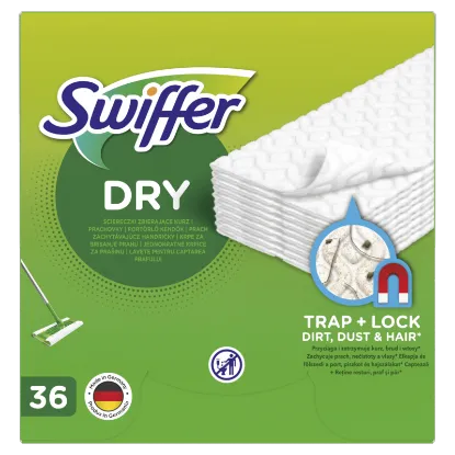 Swiffer Sweeper Száraz Padlótörlő Utántöltő, 36 db, Összegyűjti És Magába Zárja A Port termékhez kapcsolódó kép