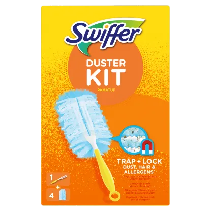 Swiffer Trap & Lock Portalanító Készlet (1 db Nyél + 4 db Utántöltő) termékhez kapcsolódó kép