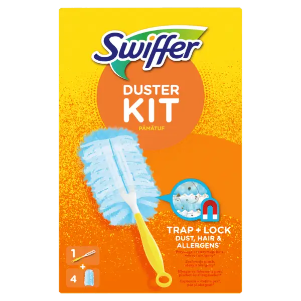 Swiffer Trap & Lock Portalanító Készlet (1 db Nyél + 4 db Utántöltő) termékhez kapcsolódó kép