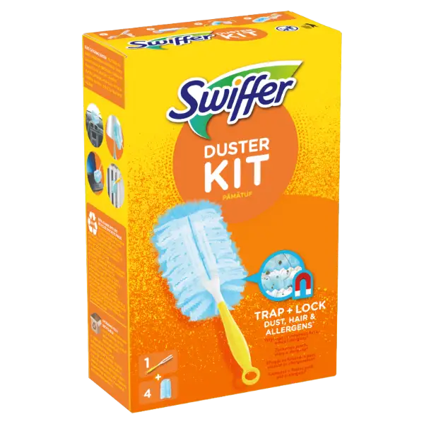 Swiffer Trap & Lock Portalanító Készlet (1 db Nyél + 4 db Utántöltő) termékhez kapcsolódó kép