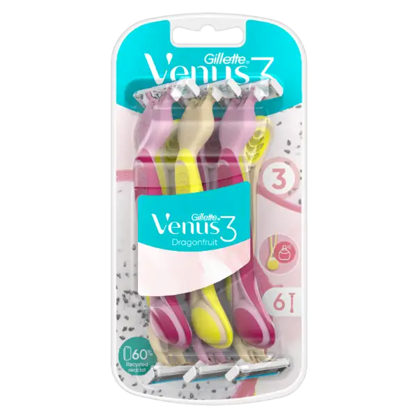 Gillette Venus 3 Dragonfruit Eldobható Borotva, 6 Db/Csomag termékhez kapcsolódó kép