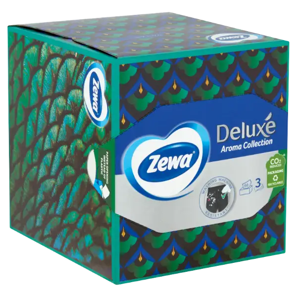 Zewa Deluxe Aroma Collection dobozos illatosított papír zsebkendő 3 rétegű 60 db termékhez kapcsolódó kép